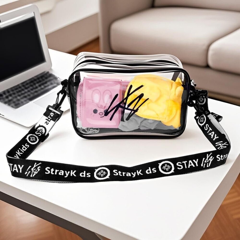 Clear PVC Concert Crossbody Bag for Fans Spacious Lightstick Storage - Picture 4 of 6